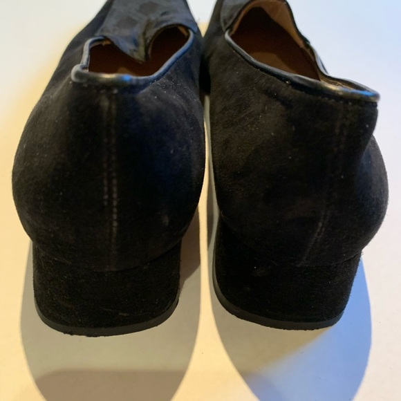 Salvatore Ferragamo Black Suede Square Toe Loafers - Picture 8 of 11